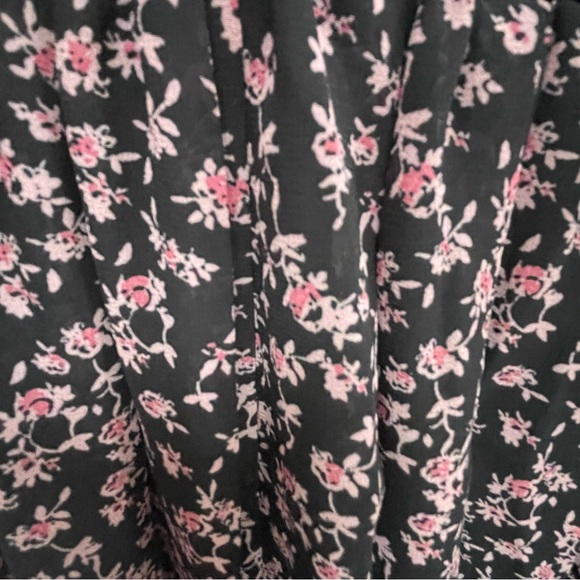 American Rag Black and pink floral Smocked Mini Sundress - Picture 3 of 5